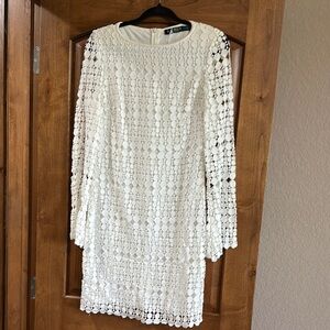 Women's Lauren Ralph Lauren Ivory Lace Bell Sleeves Dress Size 6